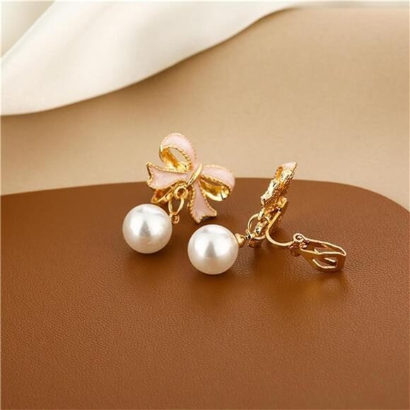 Bowknot Earrings | Resin & 925 Sterling Silver | Dainty Gift for Women - Picture 6 of 6